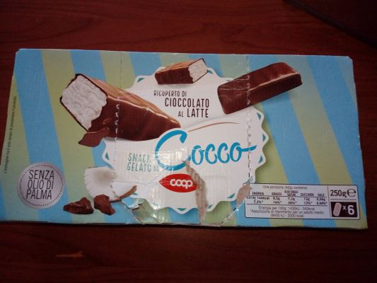 Snack gelato al cocco
