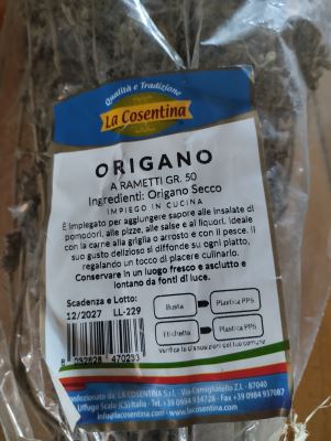 Origano a rametti secco