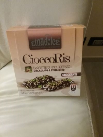 Barrette di riso soffiato cioccolato & pistacchio