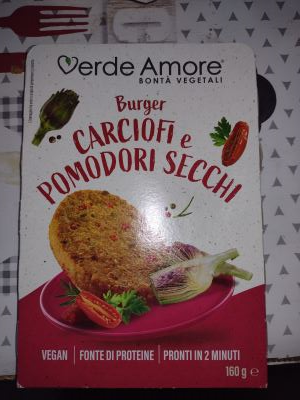 Burger carciofi e pomodori secchi 