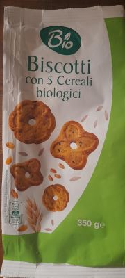 Bio Biscotti con 5 Cereali biologici 