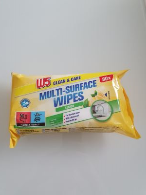 Multi-surface wipes lemon