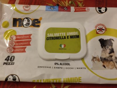 Salviette umide citronella e neem