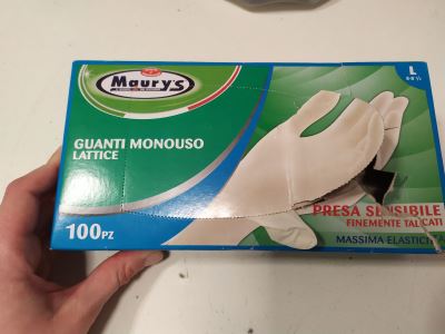 Guanti monouso in lattice - finemente talcati