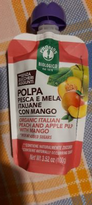 Polpa pesca e mela italiane con mango