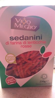 Sedanini di farina di lenticchie rosse