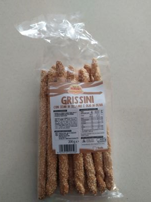 Grissini con semi di sesamo e olio di oliva