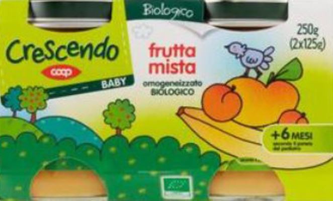 omogeneizzato frutti misti