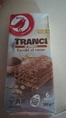 Tranci ai cereali farciti al cacao