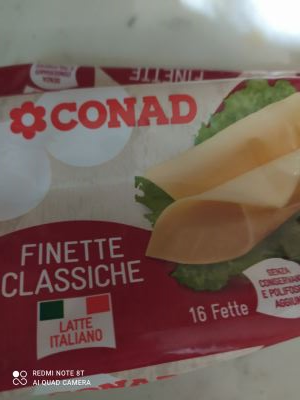 Finette classiche Formaggio a fette