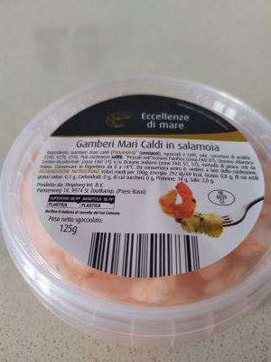 Gamberi mari caldi in salamoia