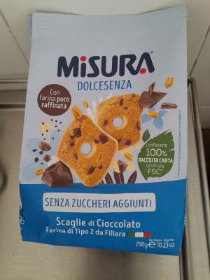  Frollino Dolce senza Zuccheri con Scaglie di Cioccolato