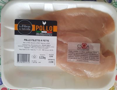 Petto di pollo a fette La Filiera in tavola 