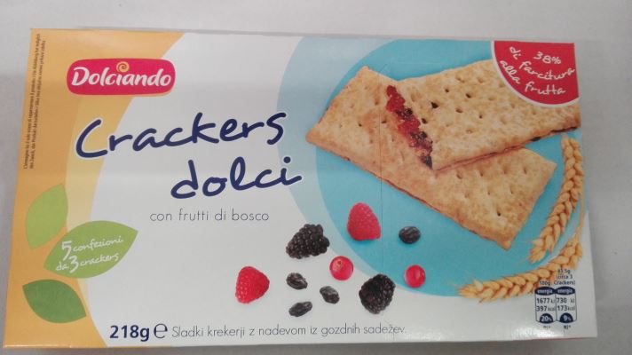 Cracker dolci con frutti di bosco