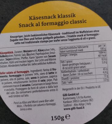 Snack al formaggio