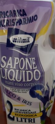 Sapone liquido talco e iris 