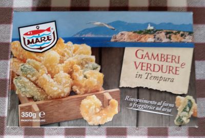 Gamberi e mix di ortaggi in Tempura 