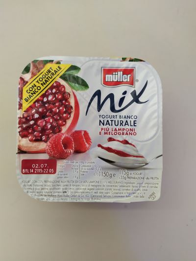 Mix bianco naturale - più lamponi e melograno