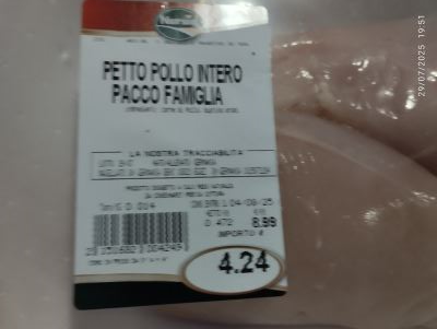 Petto di pollo intero