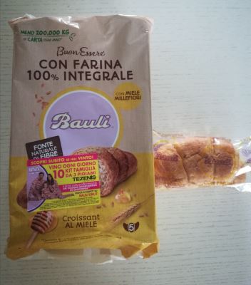 Croissant AL MIELE con farina 100% integrale 