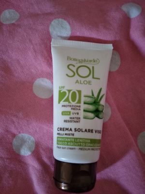 SOL Aloe 20+ Crema solare viso pelli miste