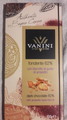 Fondente al 62% con biscotto di amaretto