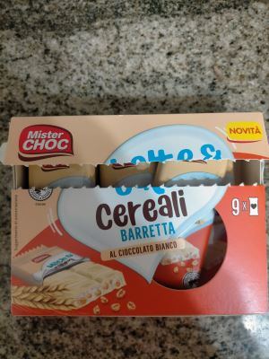 Barretta latte e cereali al cioccolato bianco 