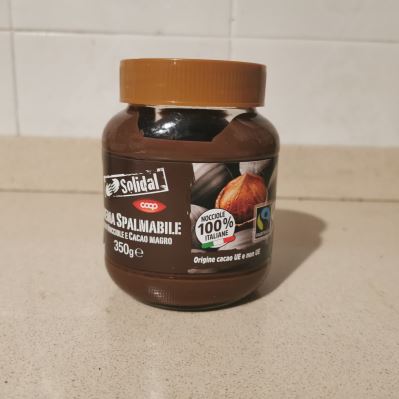 Crema spalmabile nocciola e cacao magro 