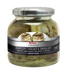 Carciofi tagliati e grigliati