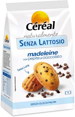 Madeleine con gocce di cioccolato senza lattosio