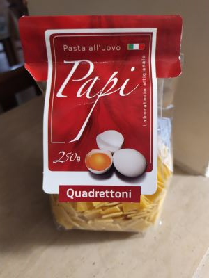 Pasta all'uovo - quadrettoni