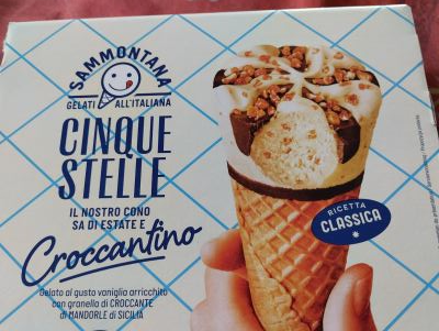 Cono gelato al gusto croccantino