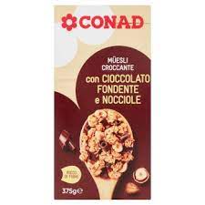 Muesli croccante cioccolato e nocciole