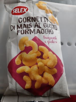 Cornetti di mais al gusto formaggio