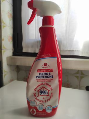 disinfettante pulito e protezione