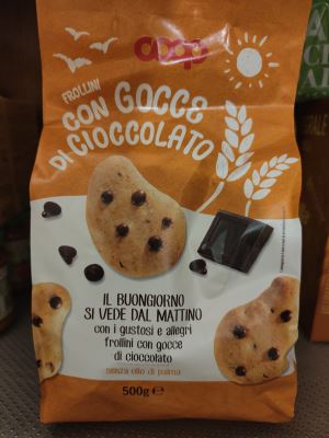 Frollini con gocce di cioccolato 