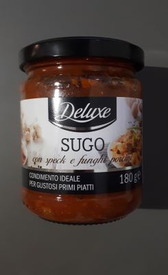 Sugo con speck e funghi porcini