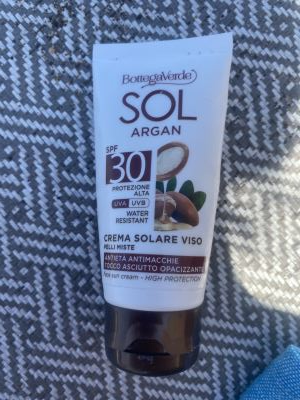 Sol argan crema solare viso 