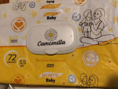 Salviette imbevute baby alla camomilla 