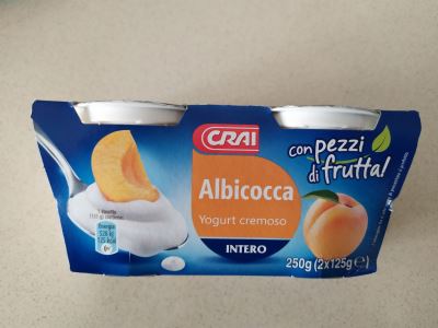 Yogurt cremoso intero albicocca 