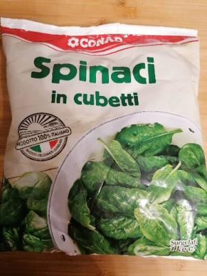 Spinaci in cubetti surgelati