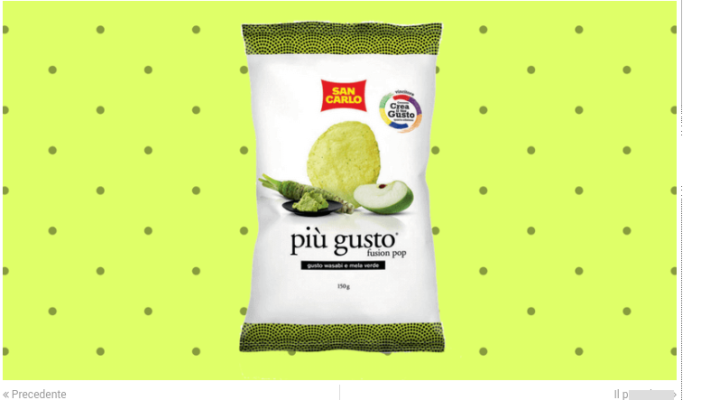 Patatine Più Gusto wasabi e mela verde