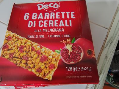 6 barrette di cereali alla melagrana