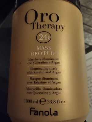 Maschera per capelli oro terapy