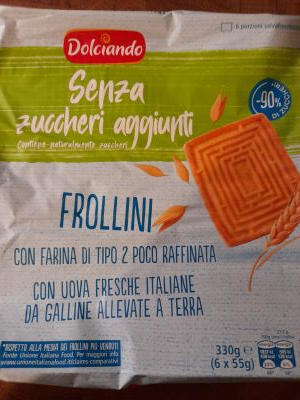 Frollini senza zuccheri aggiunti 