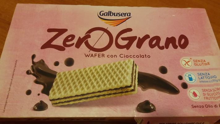 wafer con cioccolato Zerograno