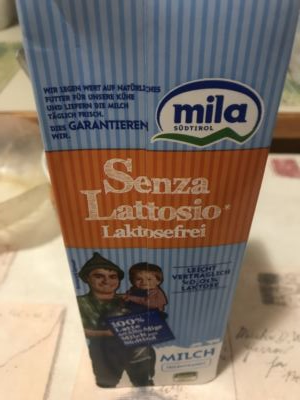 Latte senza lattosio 