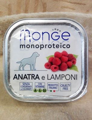 Monge monoproetico anatra e lamponi