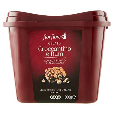 Gelato fior fiore croccantino e rum