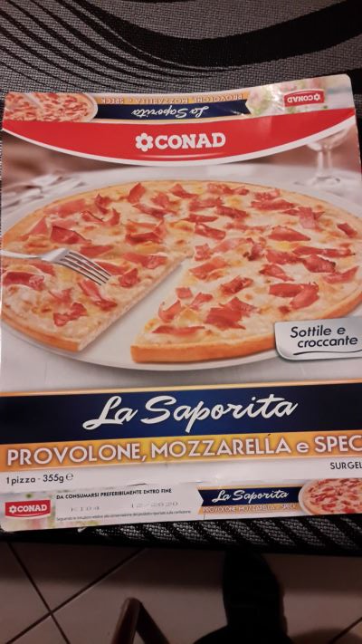 Pizza La saporita provola, mozzarella e speck